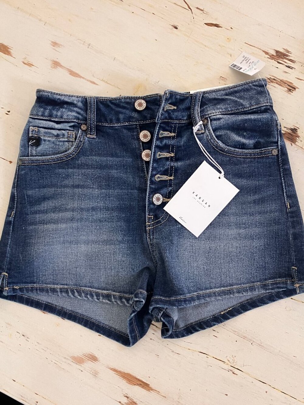 Kancan Button Fly Jean Shorts NWT